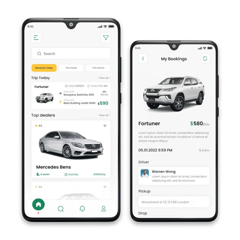 Car Rental Driver Application Codeklips